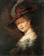 REMBRANDT Harmenszoon van Rijn Portrait of the Young Saskia china oil painting artist